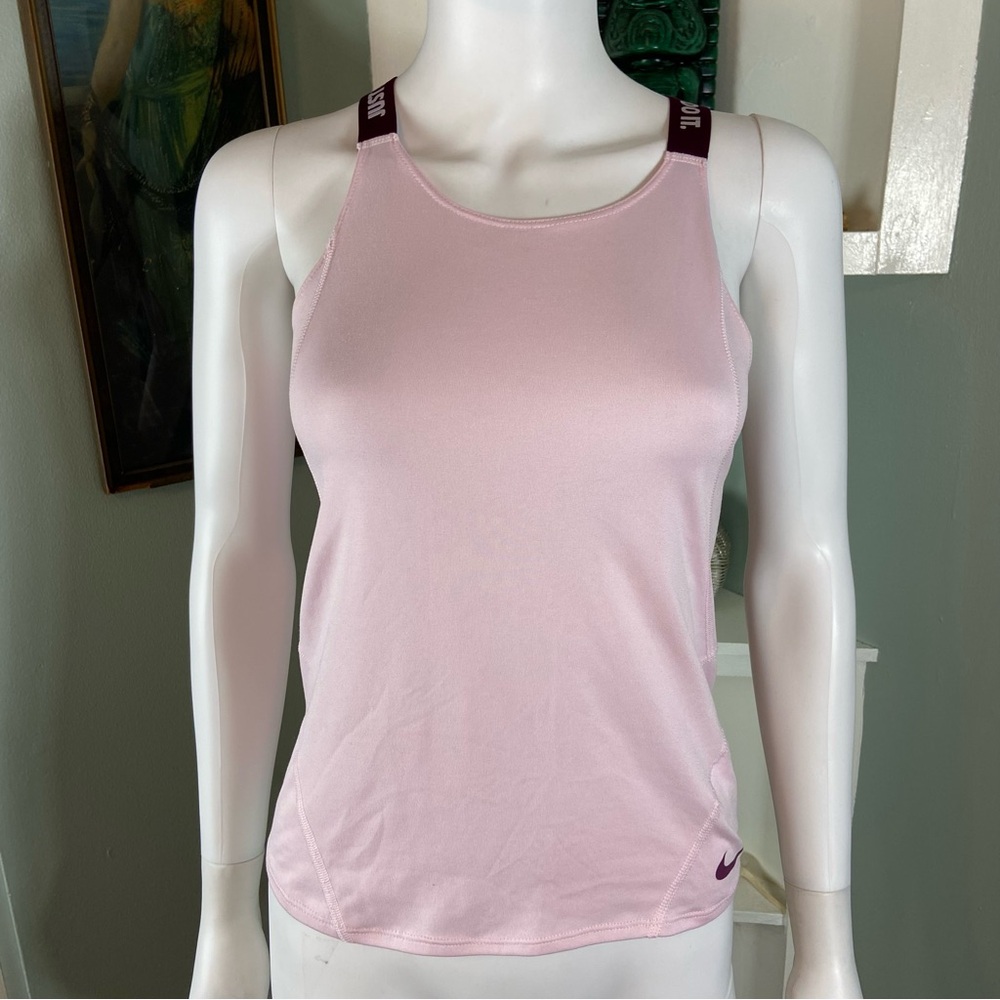 Nike Girls Child Kids Light Pink Cross-Back Tank Top Dri-Fit Large L - Picture 4 of 12